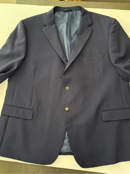 Classic Men's Navy Two-Button Sport Coat - Picture 11 of 11